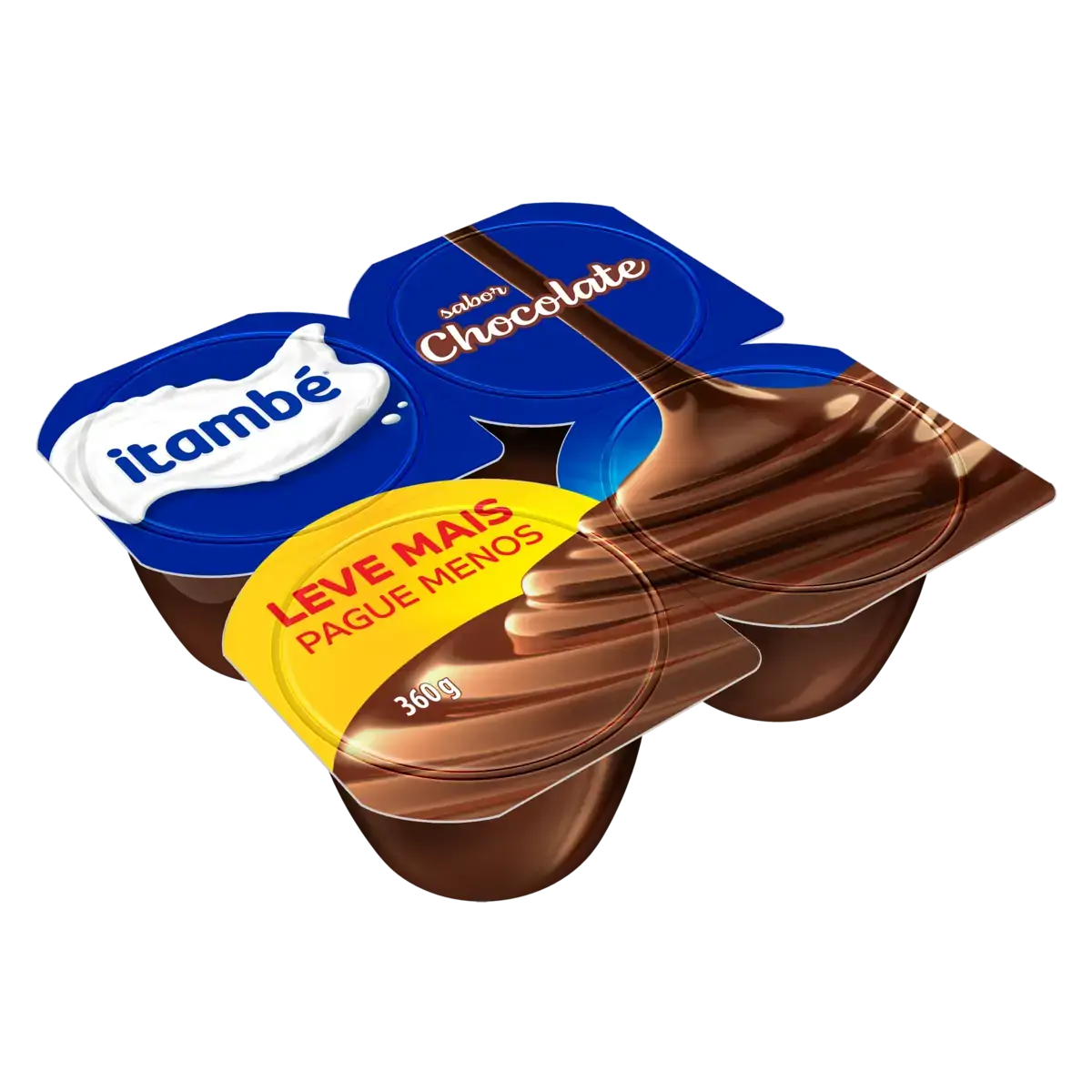 Sobremesa Láctea Chocolate Itambé Bandeja 360g 4 Unidades Leve Mais Pague Menos
