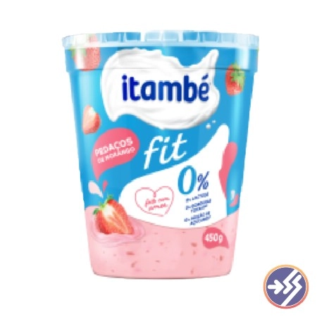 Iogurte Desnatado Morango Zero Lactose Itambé Fit Pote 450g