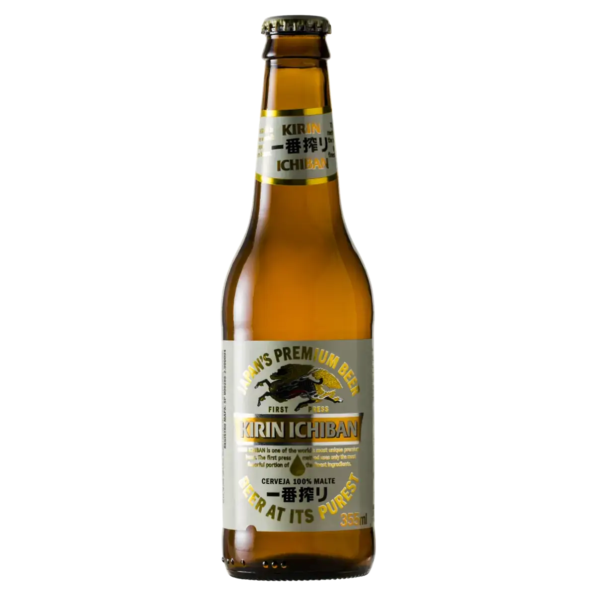 Cerveja Lager Premium Kirin Ichiban Garrafa 355ml