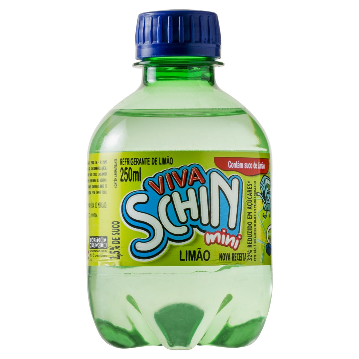 Refrigerante Limão Adventure Time Viva Schin Mini Garrafa 250ml