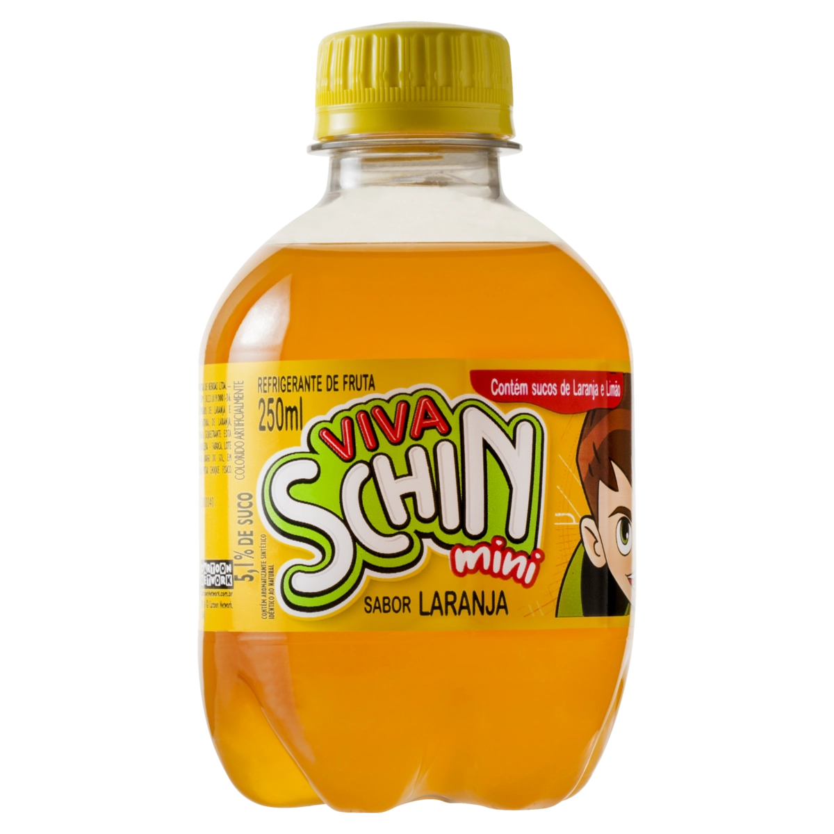 Refrigerante Laranja Ben 10 Viva Schin Mini Garrafa 250ml