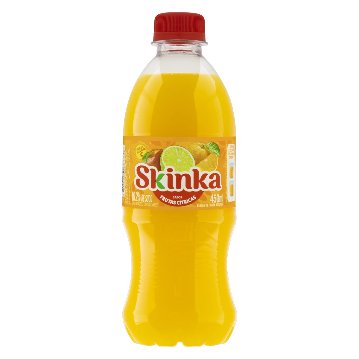 Bebida Adoçada Frutas Cítricas Skinka Garrafa 450ml