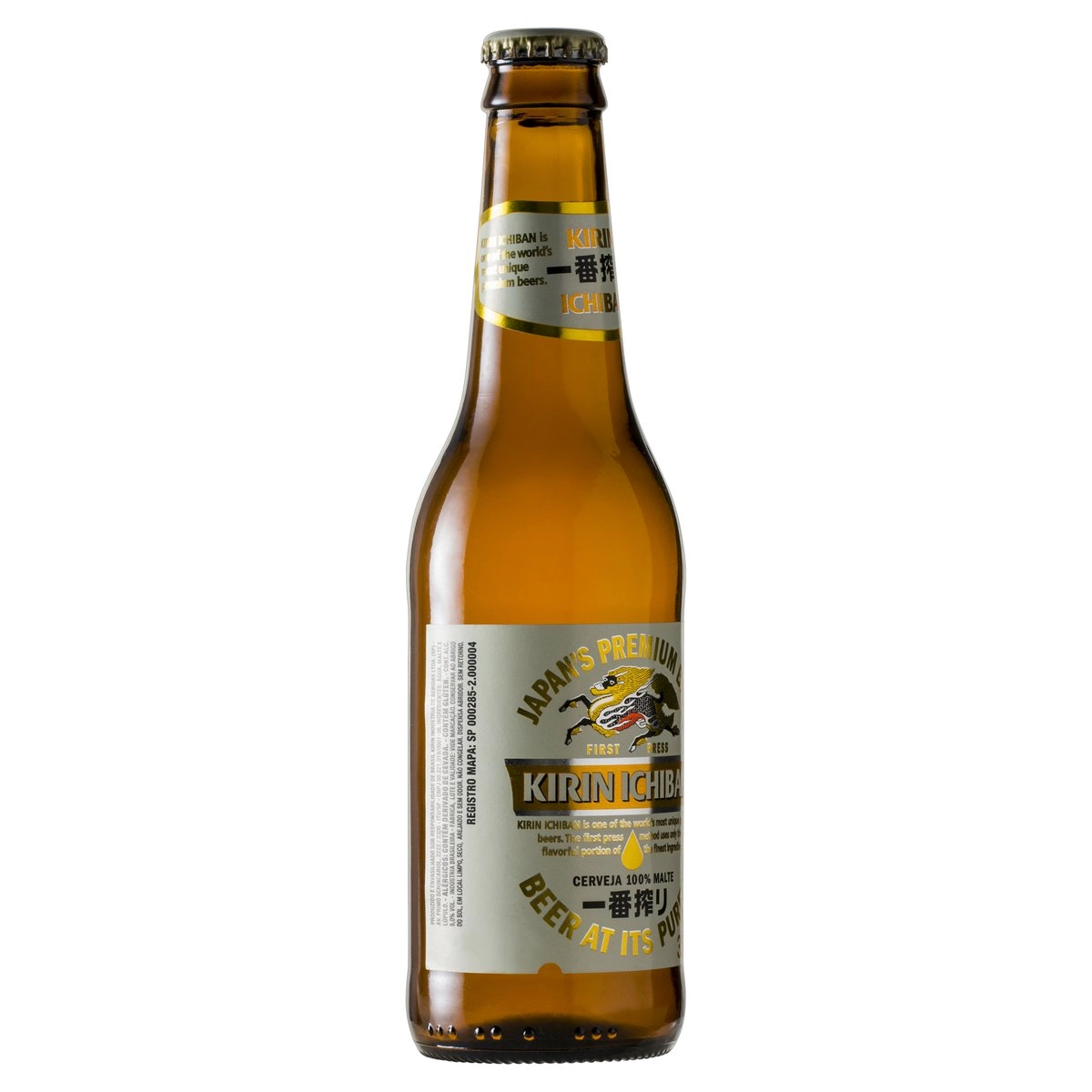 Cerveja Lager Premium Kirin Ichiban Garrafa 355ml