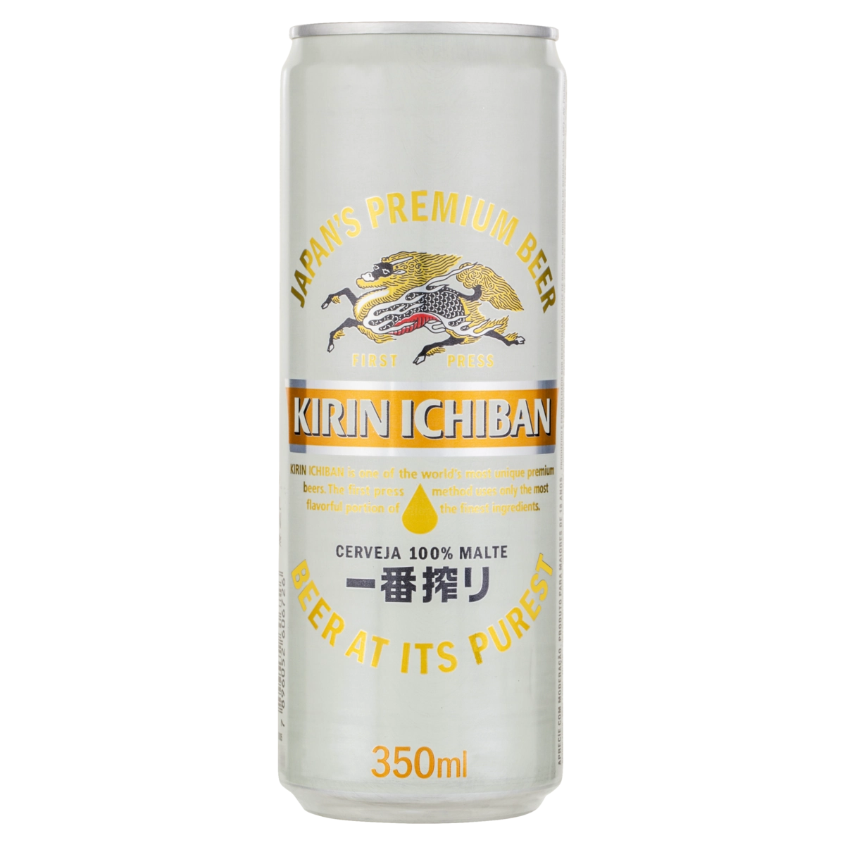 Cerveja Lager Premium Kirin Ichiban Lata 350ml