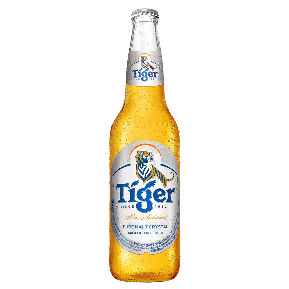 Cerveja Lager Puro Malte Crystal Tiger Garrafa 600ml