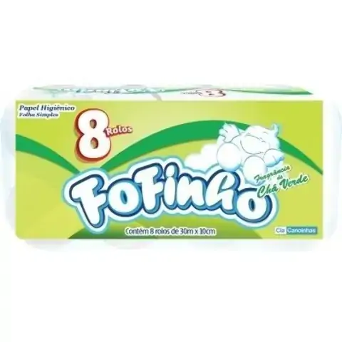 Papel H Fofinho Fs 30mt Perf Cha Vd 8x8