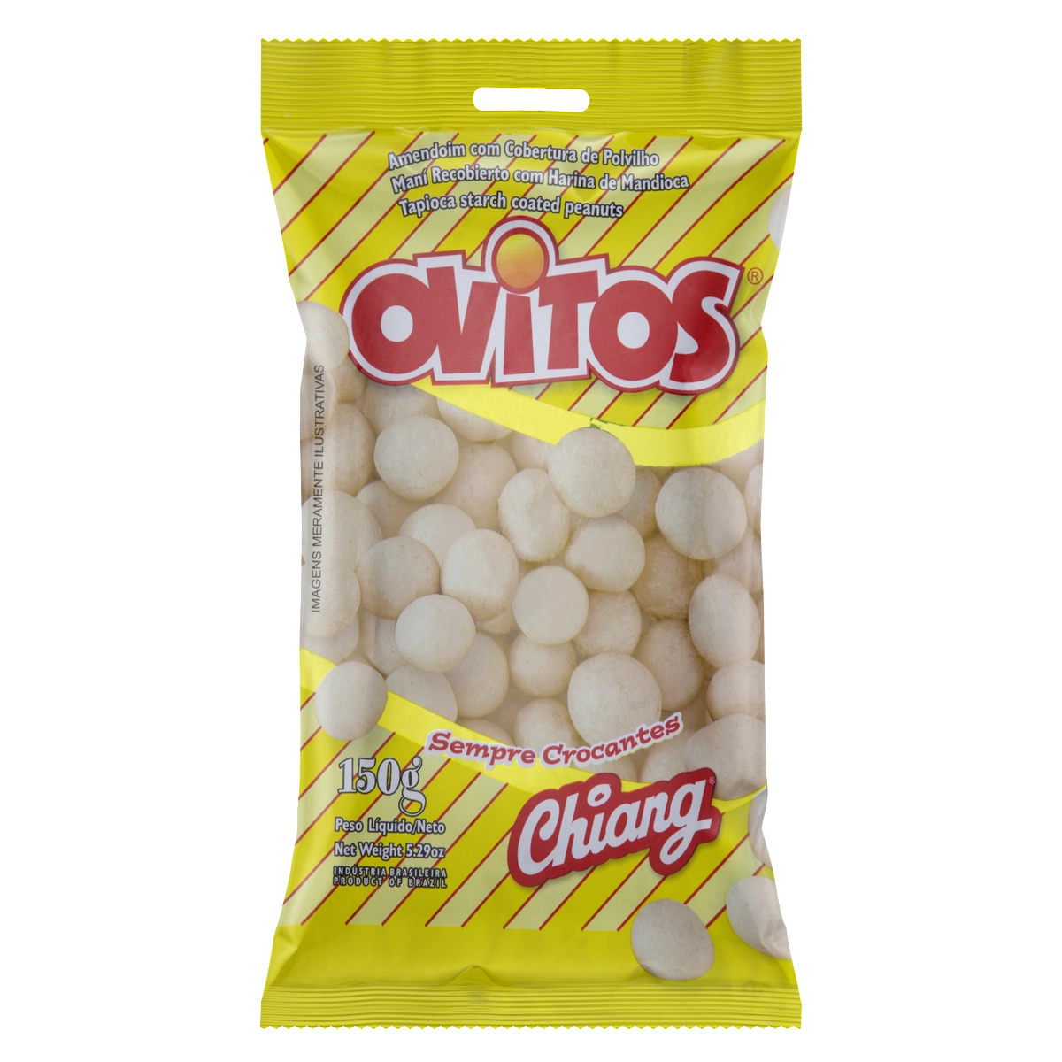 Amendoim Cobertura De Polvilho Chiang Ovitos Pacote 150g