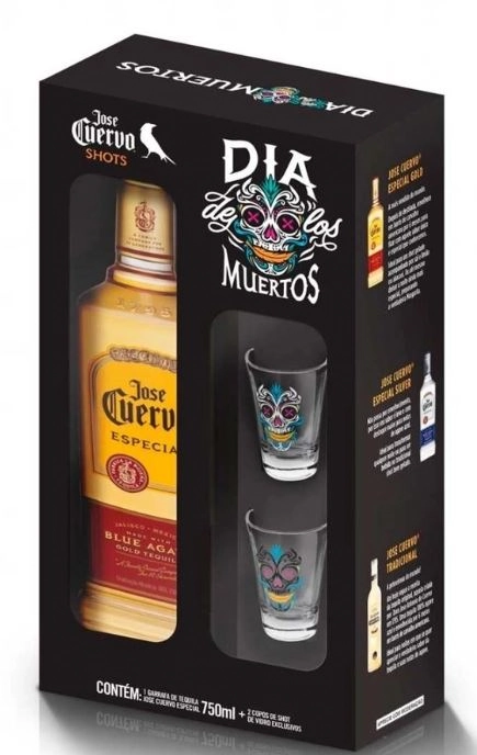 Kit Tequila José Cuervo Especial Reposado + 2 copos shot
