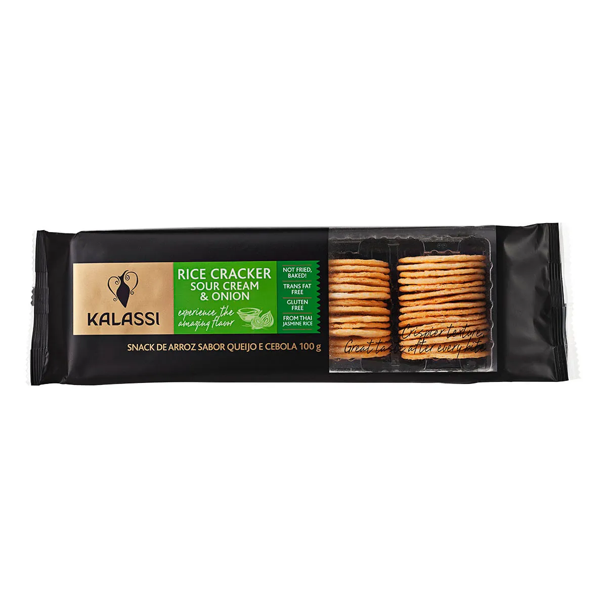 Snack de Arroz Queijo e Cebola Kalassi Pacote 100g