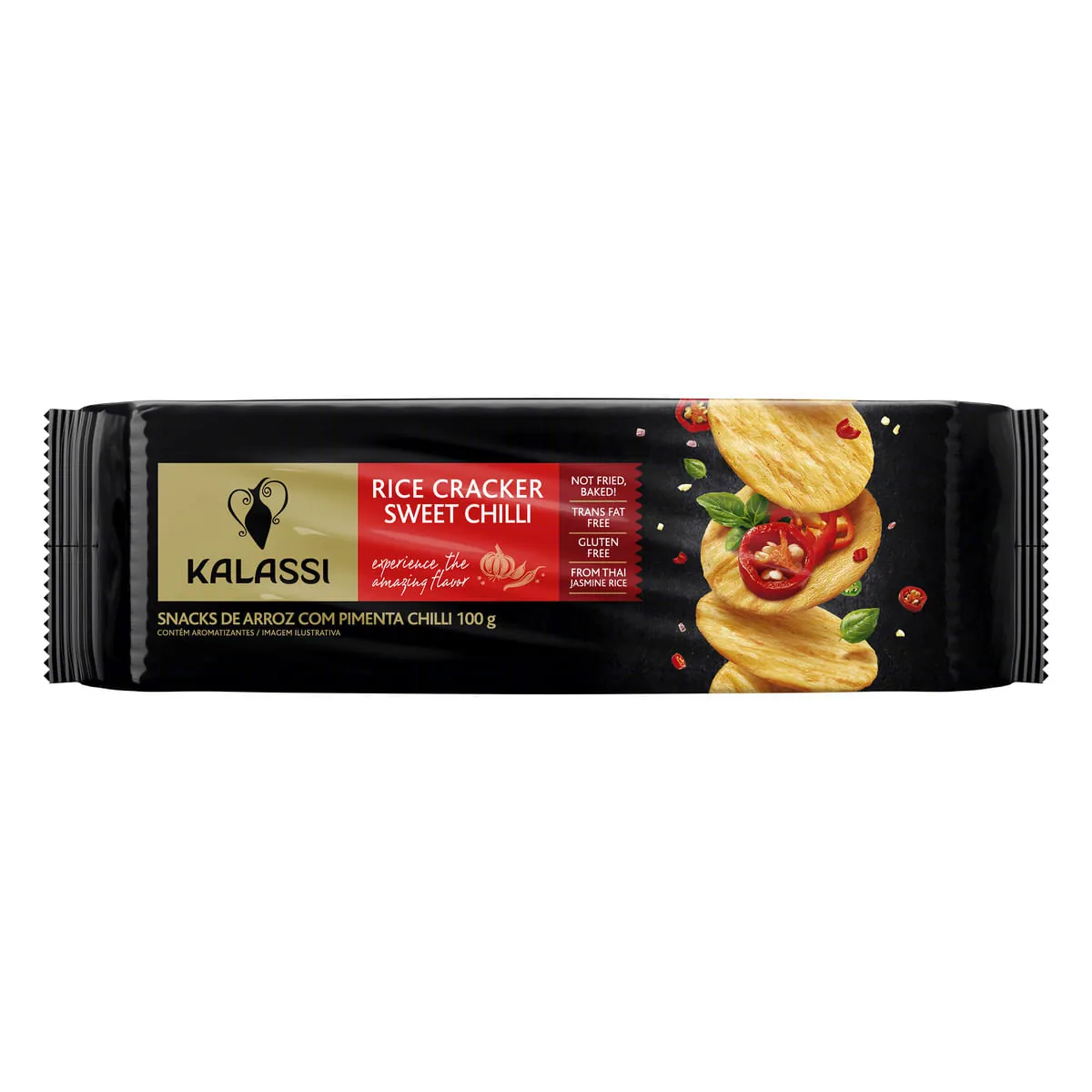 Snack de Arroz Pimenta Chilli Kalassi 100 g