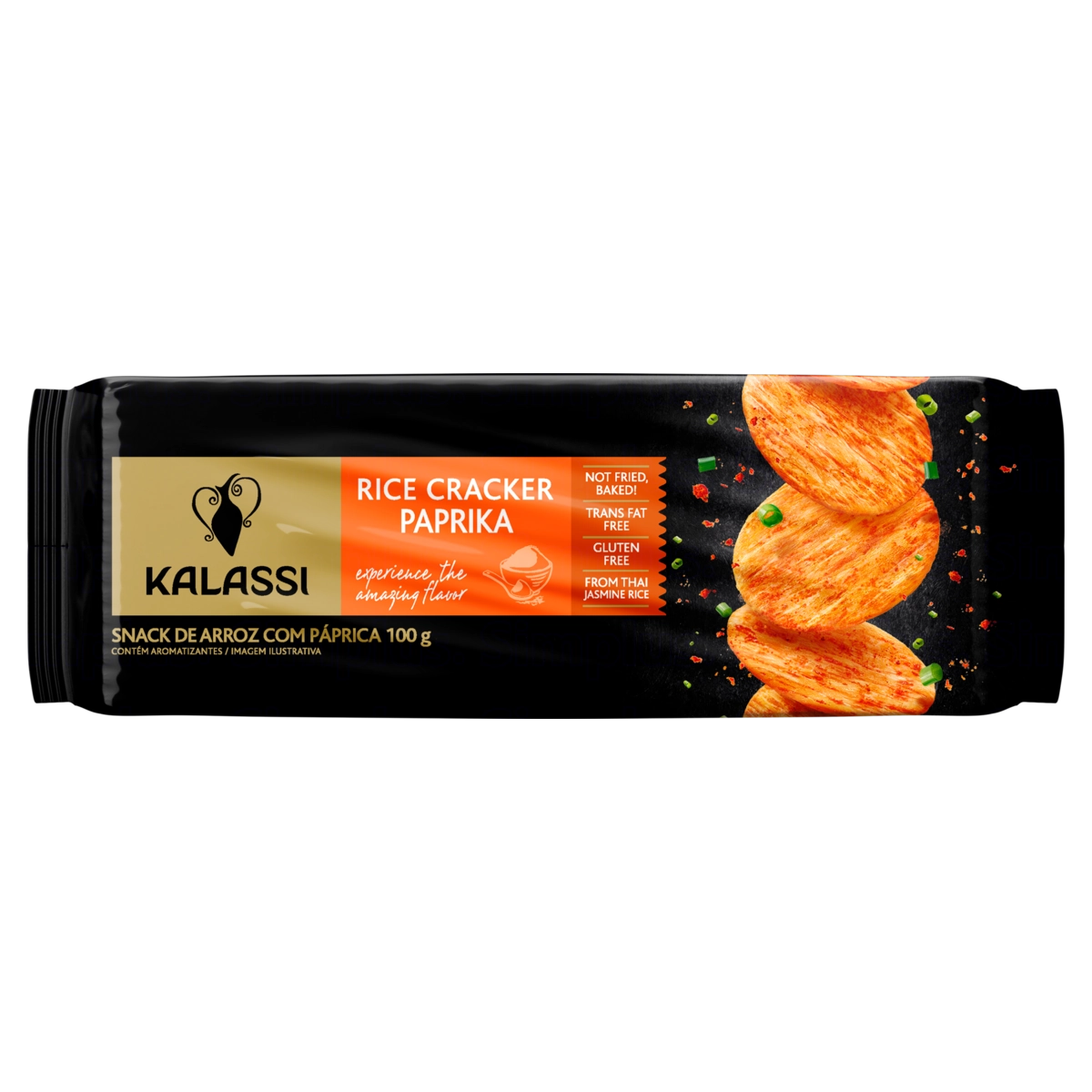 Snack De Arroz Páprica Kalassi Pacote 100g