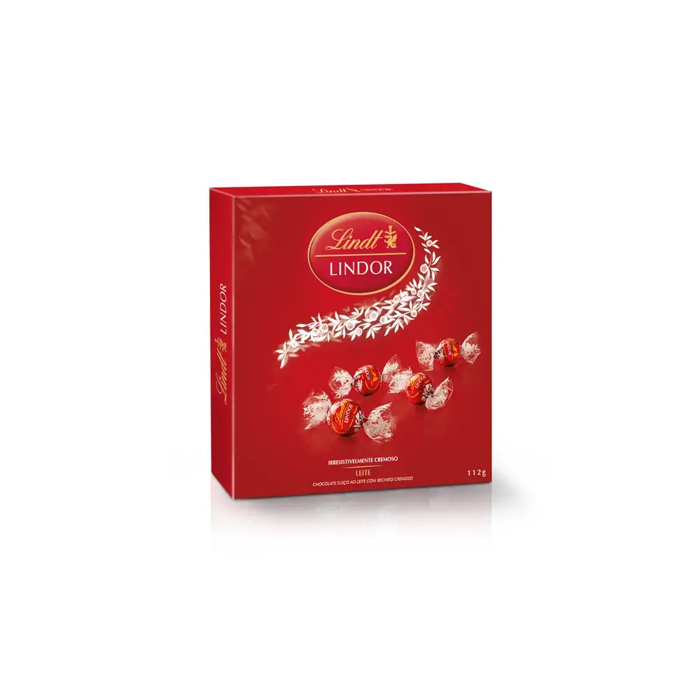 Chocolate Suíço Ao Leite Recheio Cremoso Lindt Lindor Caixa 112g