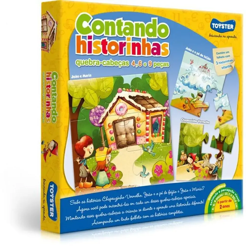 Brinquedo Semaan Quebra Cabeca 4/6/9 Contando Historin
