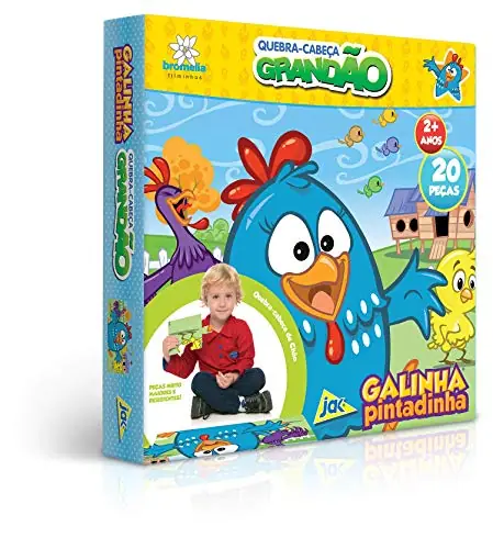 Quebra Cabeça Galinha Pintadinha Grandão 20 Peças Jak