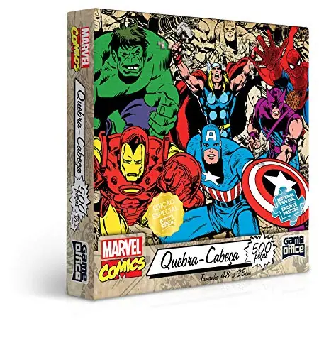 Quebra Cabeça Game Office Marvel Comics 500 Peças