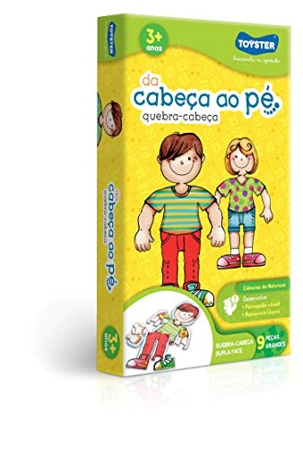 Quebra-Cabeça - Da Cabeça Aos Pés - 9 Peças - Toyster