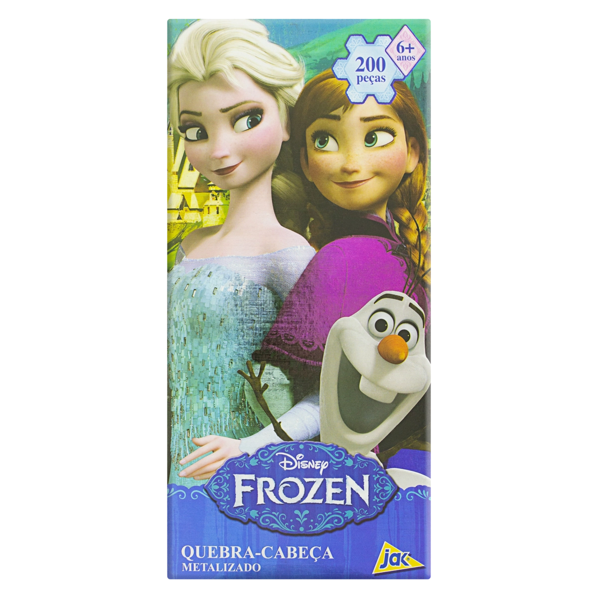 Quebra Cabeça Metalizado Frozen Jak 200 Peças