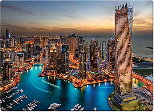Quebra-Cabeça Paisagens Noturnas: Marina De Dubai 1000 Peças Toyster