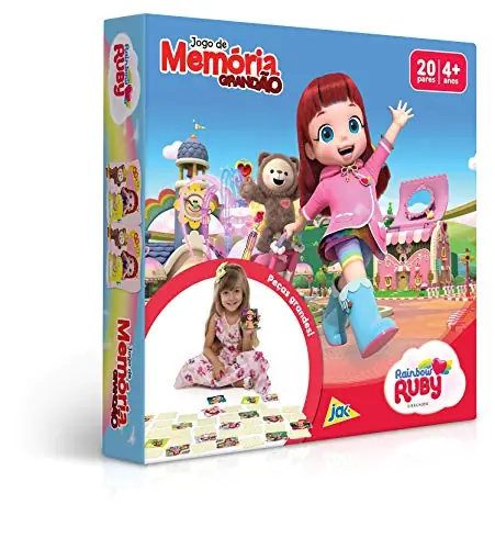 Memoria Grandão 40 Peças Rainbow Ruby Toyster Brinquedos