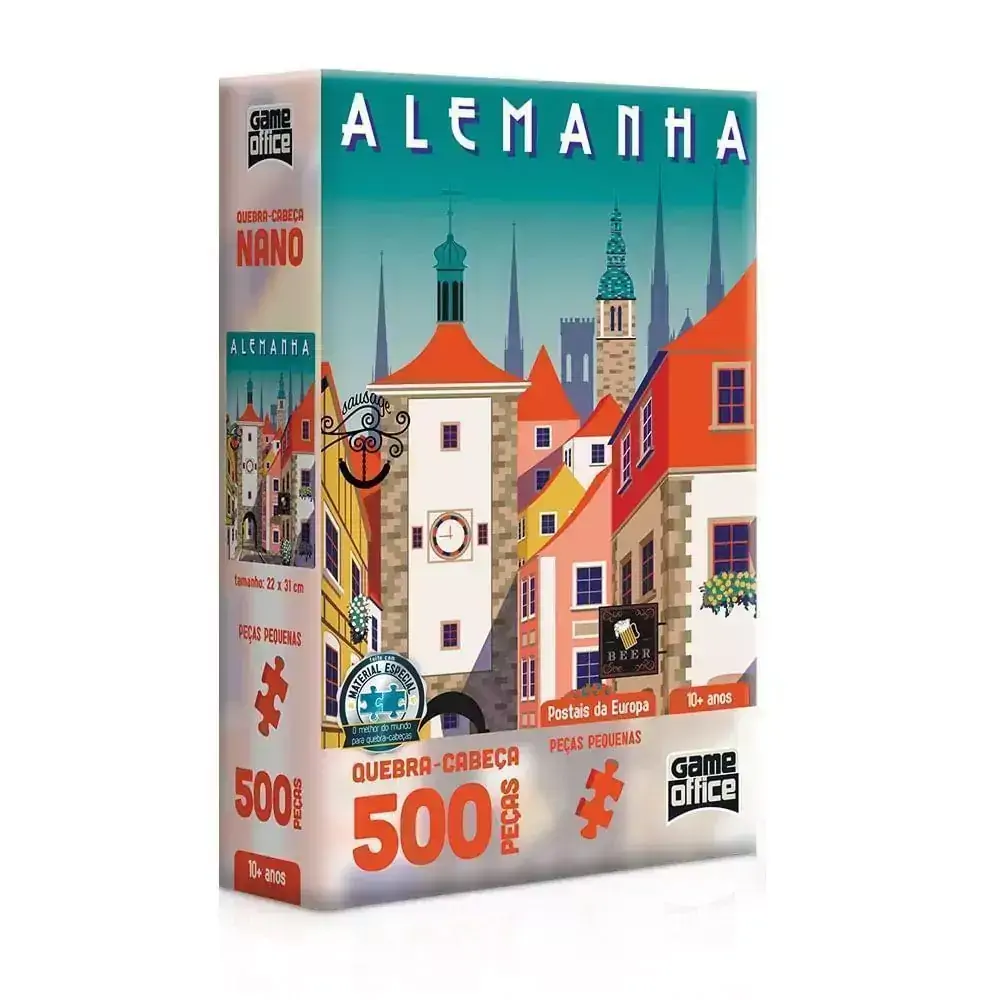 Quebra-Cabeça - 500 Peças - Cartões Postais da Europa - Alemanha - Game Office - Toyster