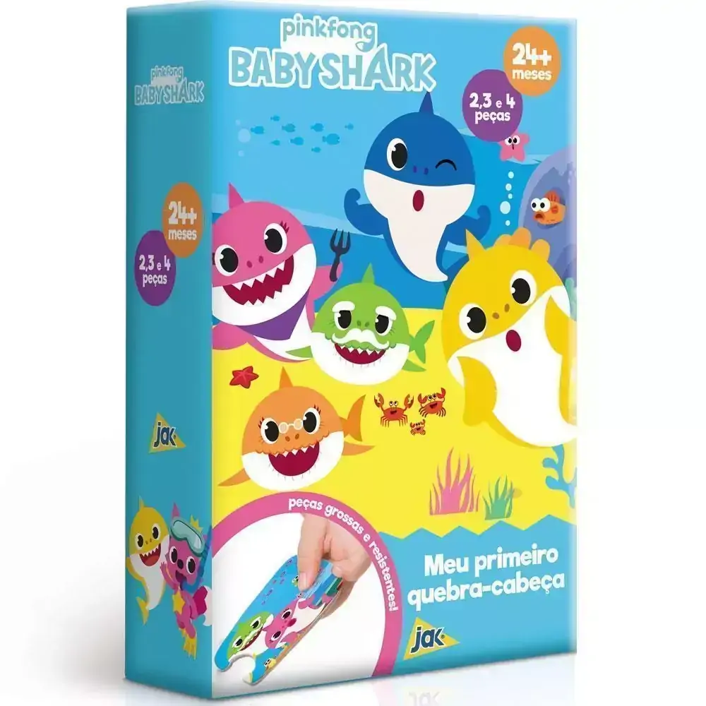 Quebra Cabeça - Meu Primeiro QC - Baby Shark - 2, 3 e 4 peças - Toyster