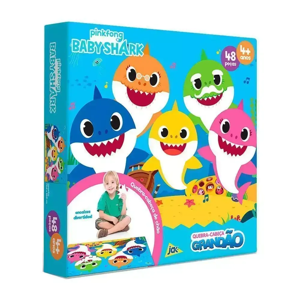 Quebra-Cabeça Grandão - 48 Peças - Baby Shark - Toyster