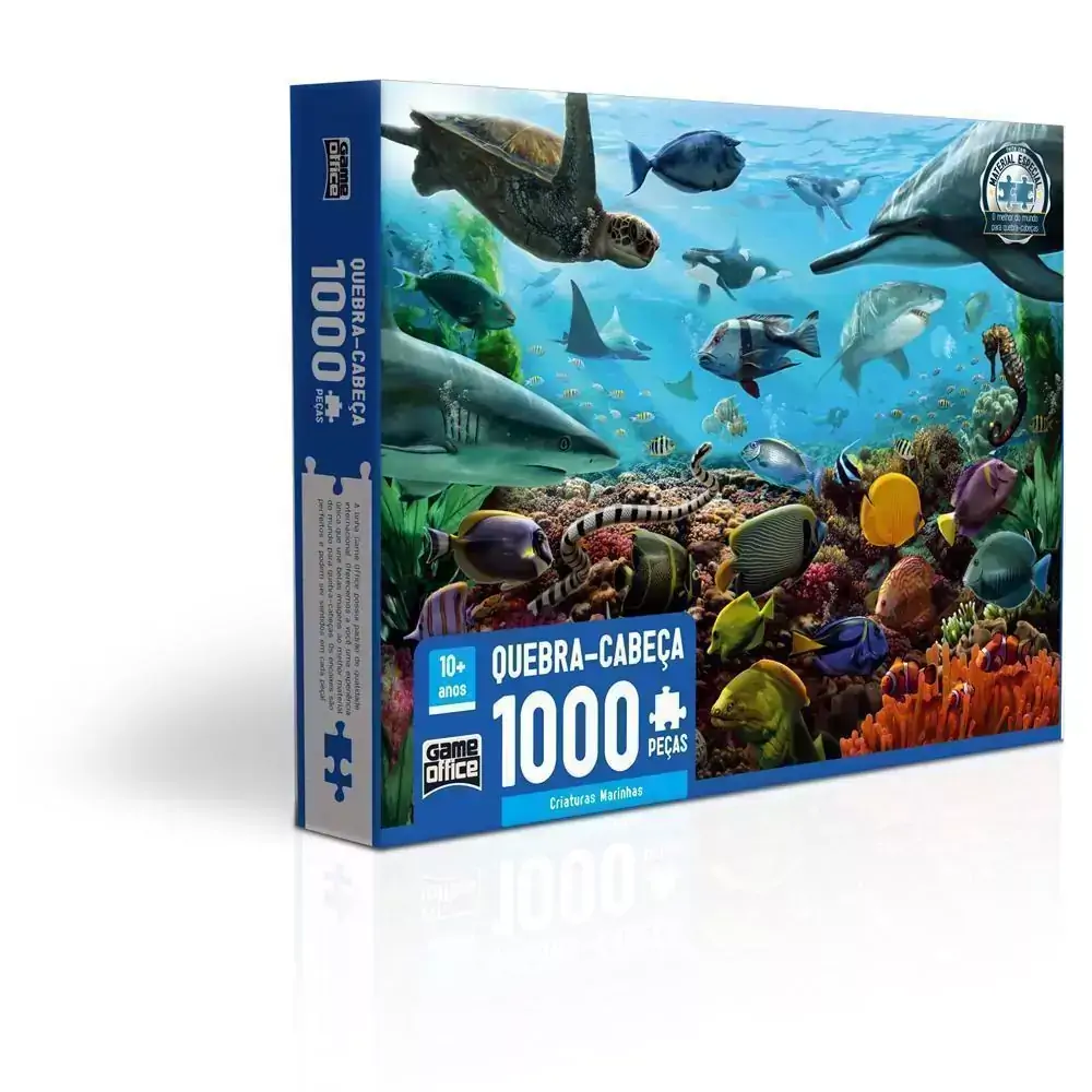 Quebra-Cabeça -1000 Peças - Criaturas Marinhas - Game Office - Toyster