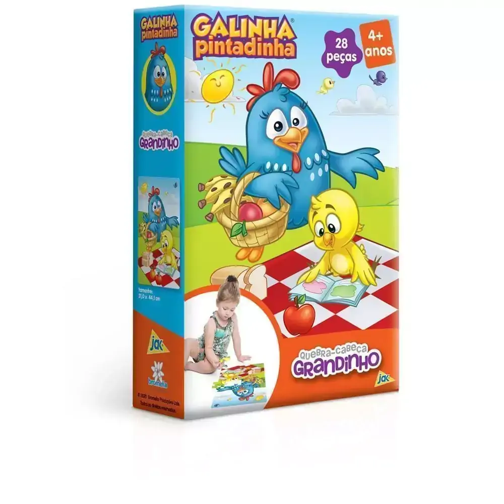 Quebra-Cabeça - 28 peças - Grandinho - Jak - Galinha Pintadinha - Toyster