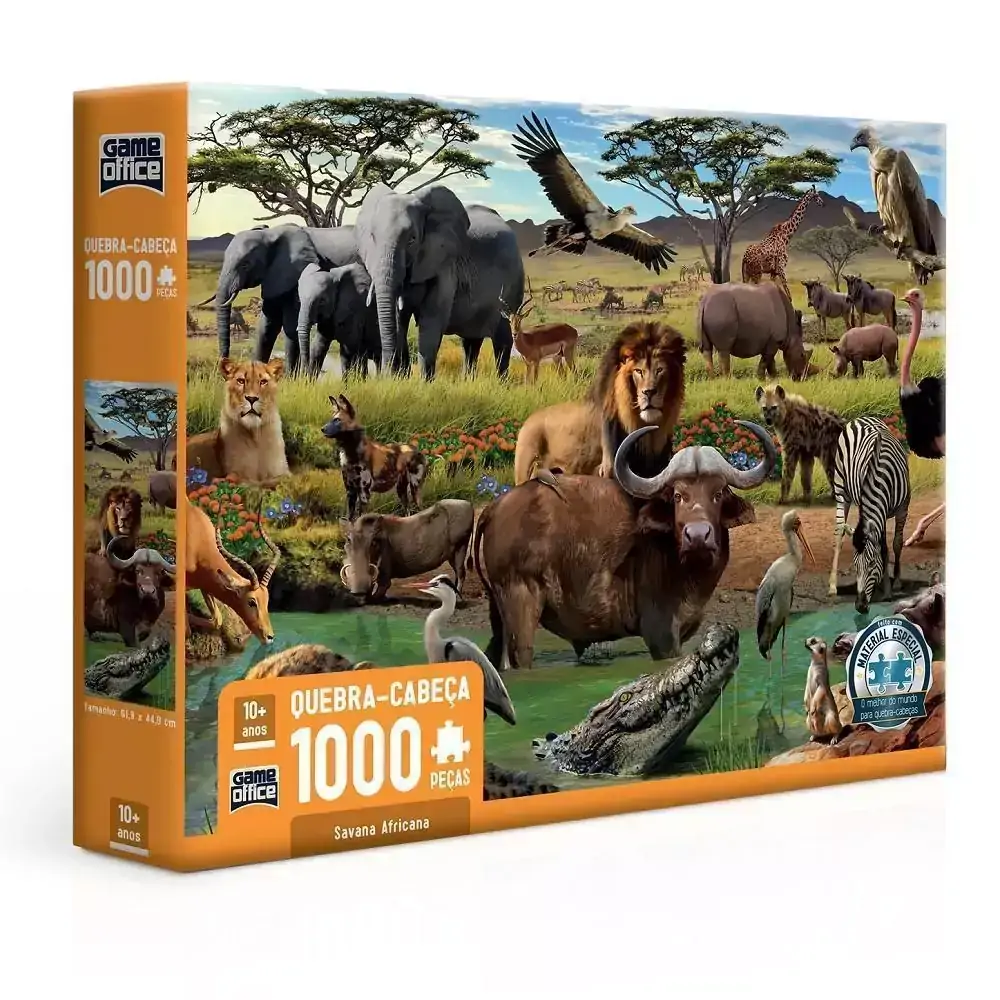 Quebra-Cabeça Savana Africana 1000 peças - TOYSTER