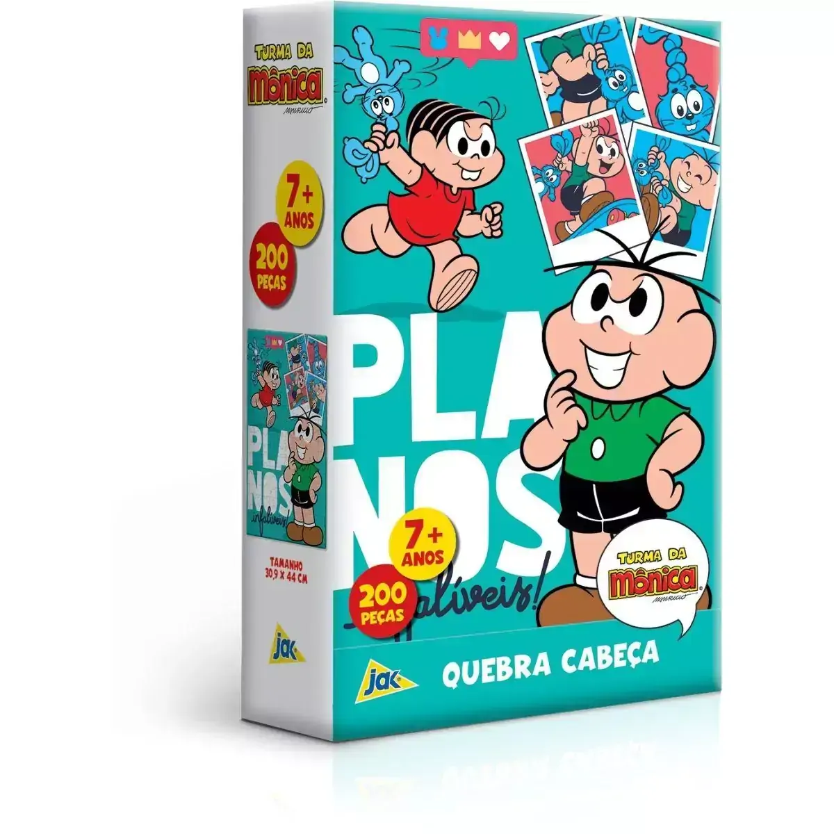 Quebra-Cabeça - 200 Peças - Turma da Mônica - Cebolinha e Mônica - Toyster
