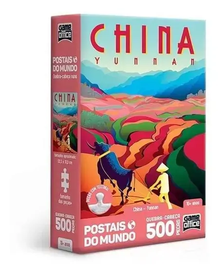 Quebra-Cabeça 500 Peças Nano - Postais do Mundo - China - Yunnan - Toyster