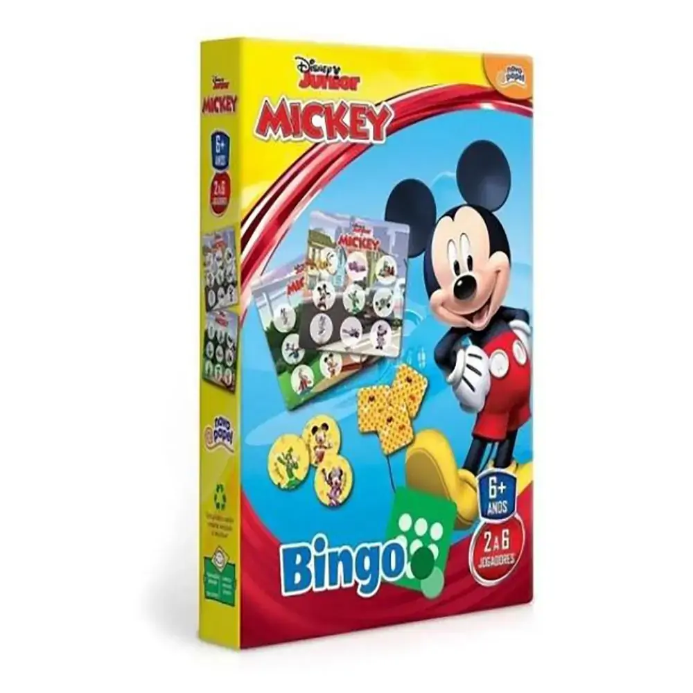 Jogo Bingo Mickey Disn Jr Brinq Educ Toyster 15465