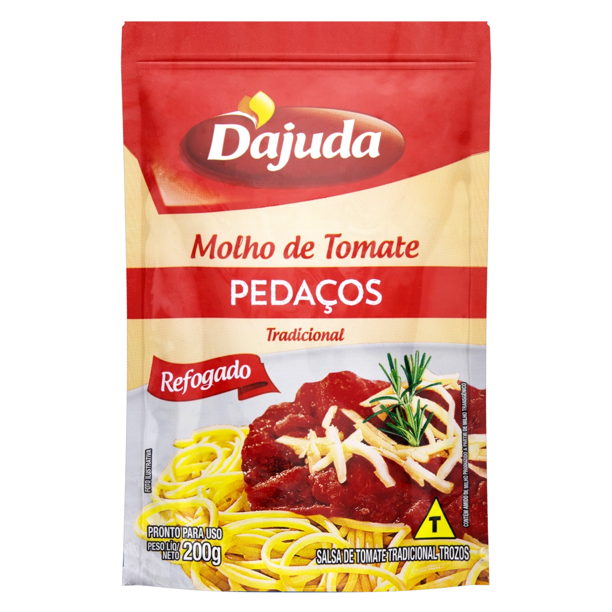 Molho De Tomate Refogado Tradicional Dajuda Sachê 200g