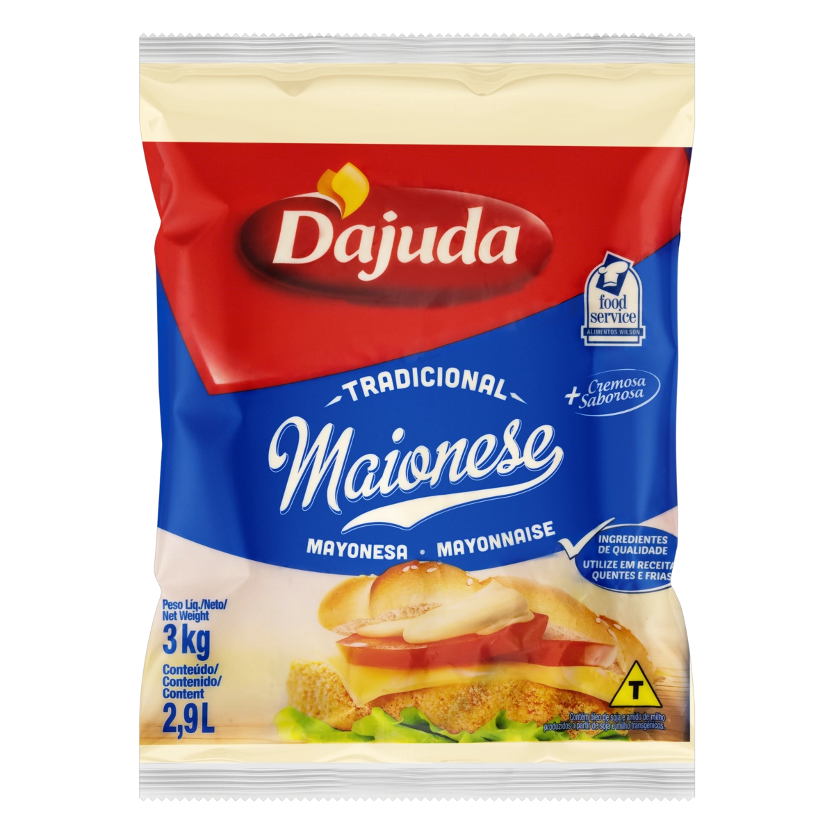 Maionese Tradicional Dajuda Pacote 3kg
