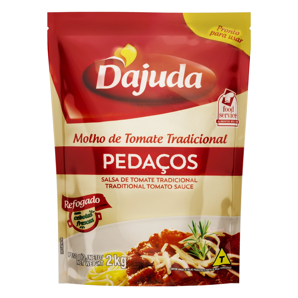 Molho De Tomate Tradicional Dajuda Sachê 2kg