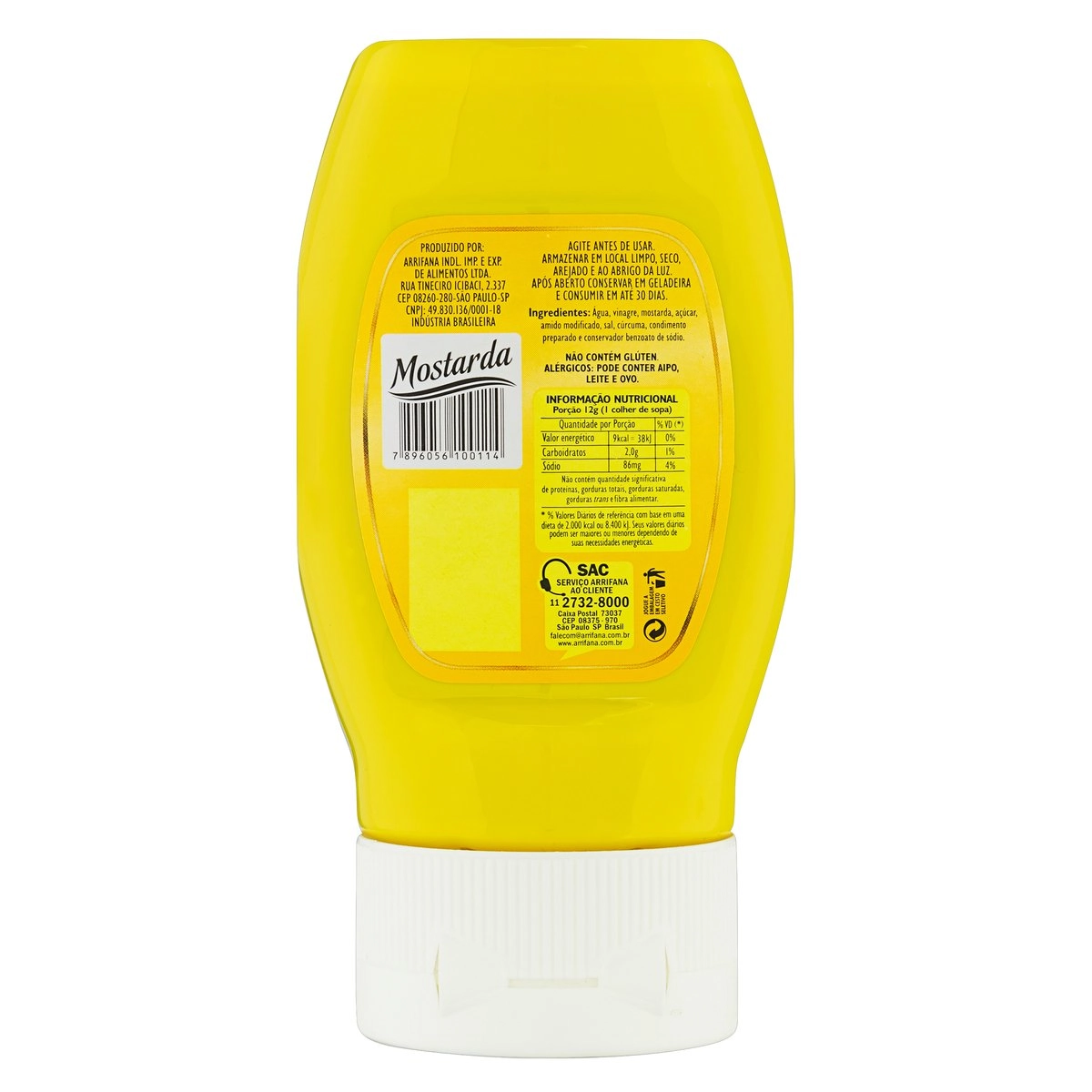 Mostarda Amarela Arrifana Squeeze 200g