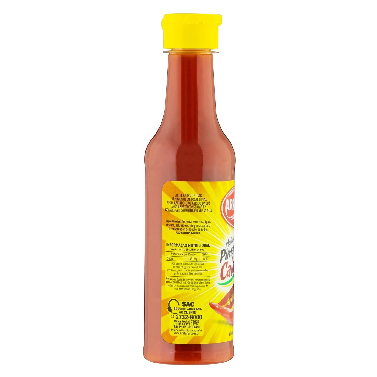Molho De Pimenta Calabresa Arrifana Frasco 150ml