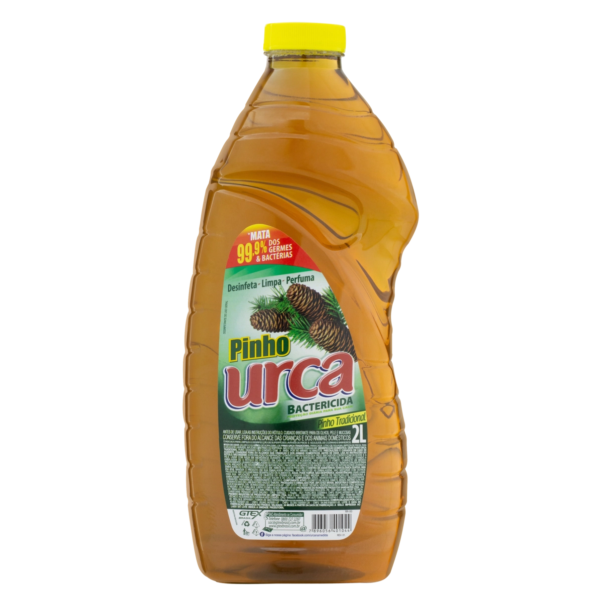 Desinfetante Bactericida Tradicional Pinho Urca Frasco 2l