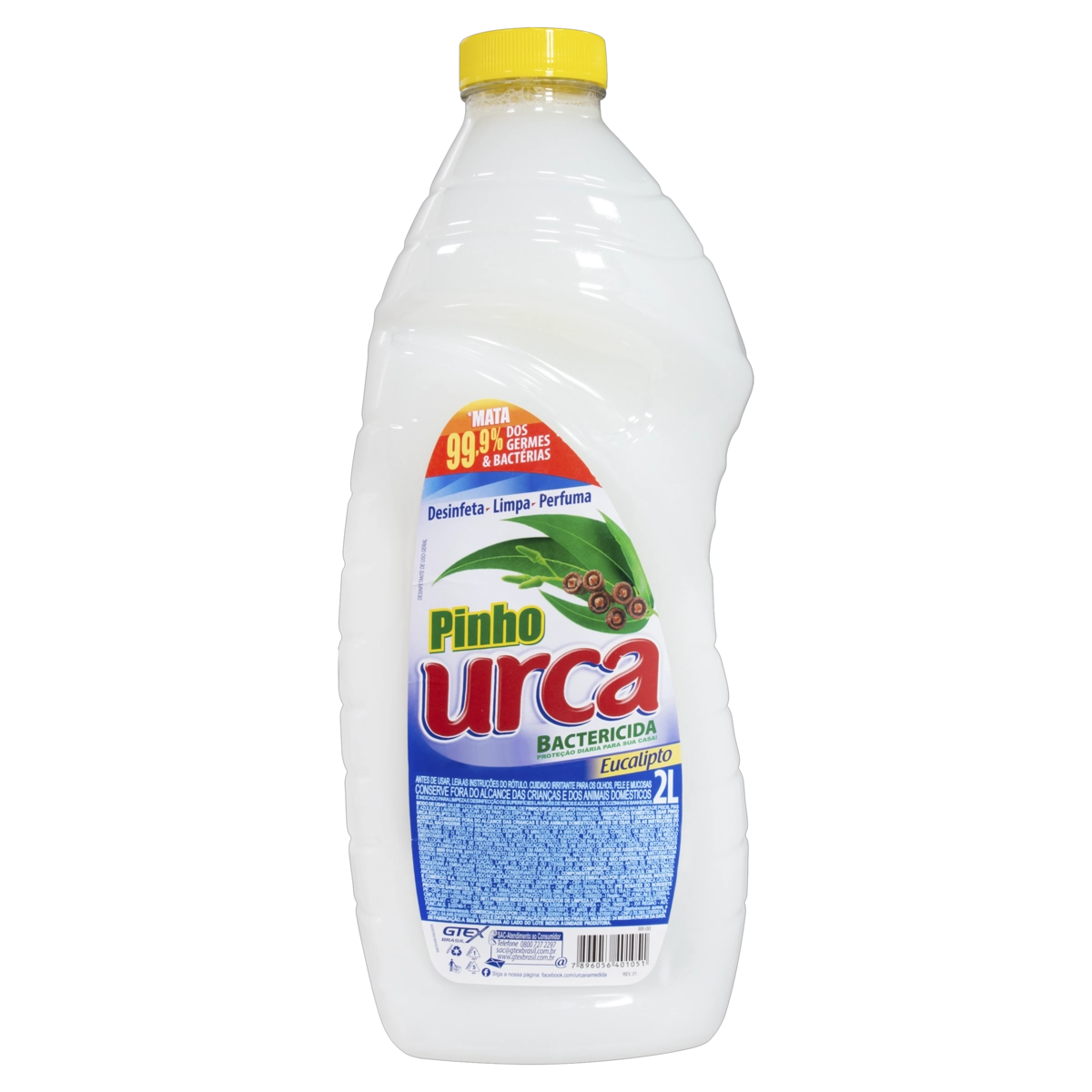 Desinfetante Multiuso Bactericida Eucalipto Pinho Urca Frasco 2l
