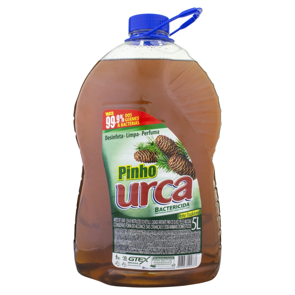 Desinfetante Bactericida Pinho Tradicional Pinho Urca Galão 5l