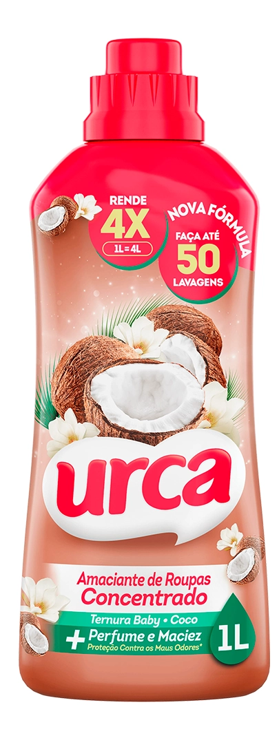 Amaciante De Roupa Concentrado Ternura Baby Urca Frasco 1l