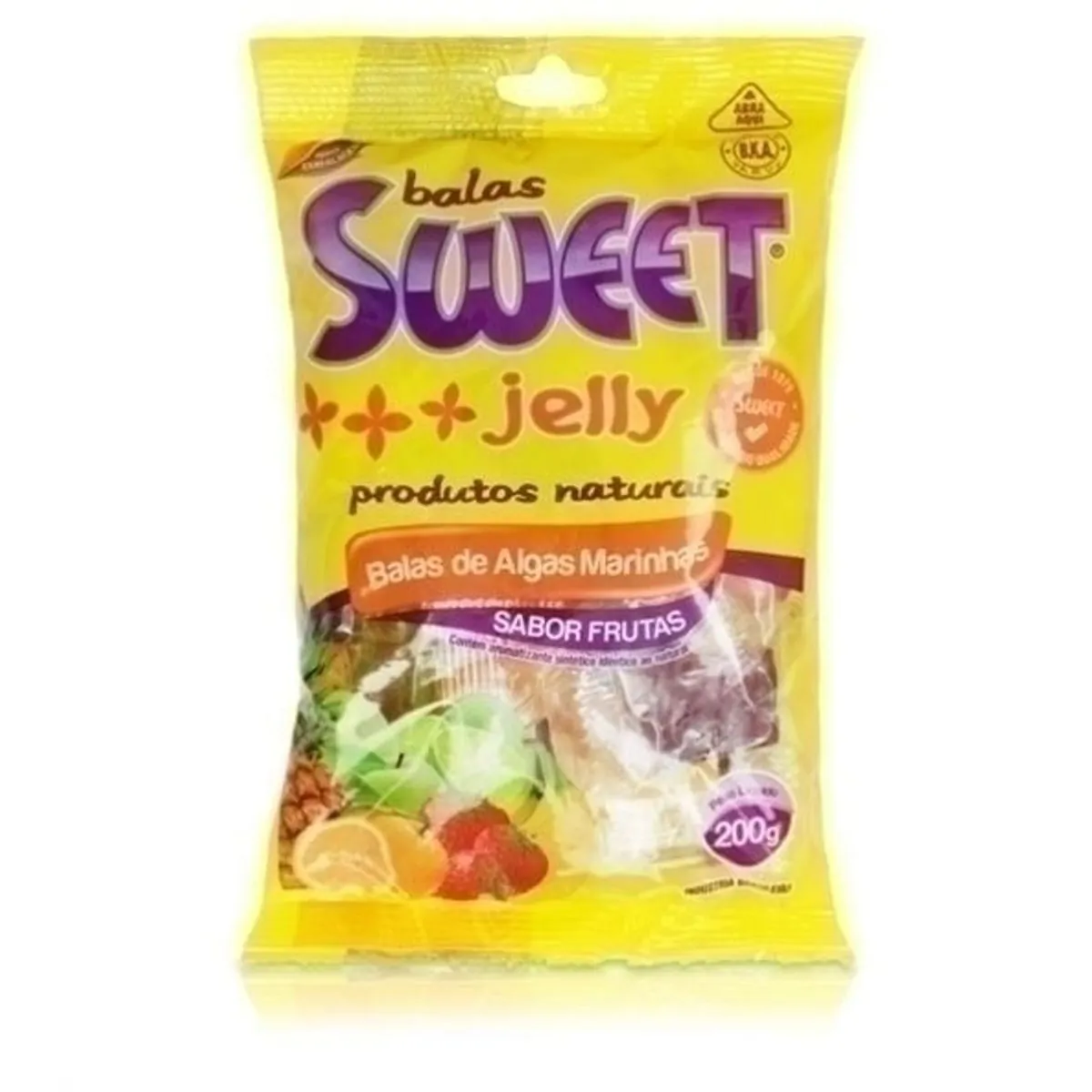 Bala de Algas Marinhas Sabor Frutas SWEET JELLY Pacote 200g