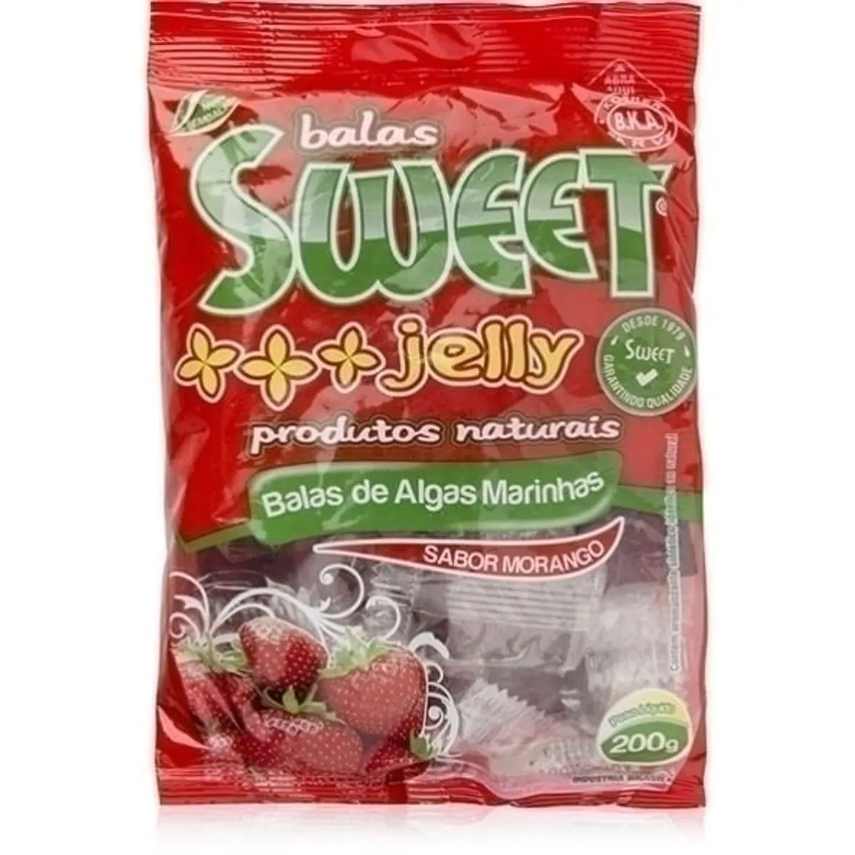 Bala Sweet Algas Marinhas 200g Morango