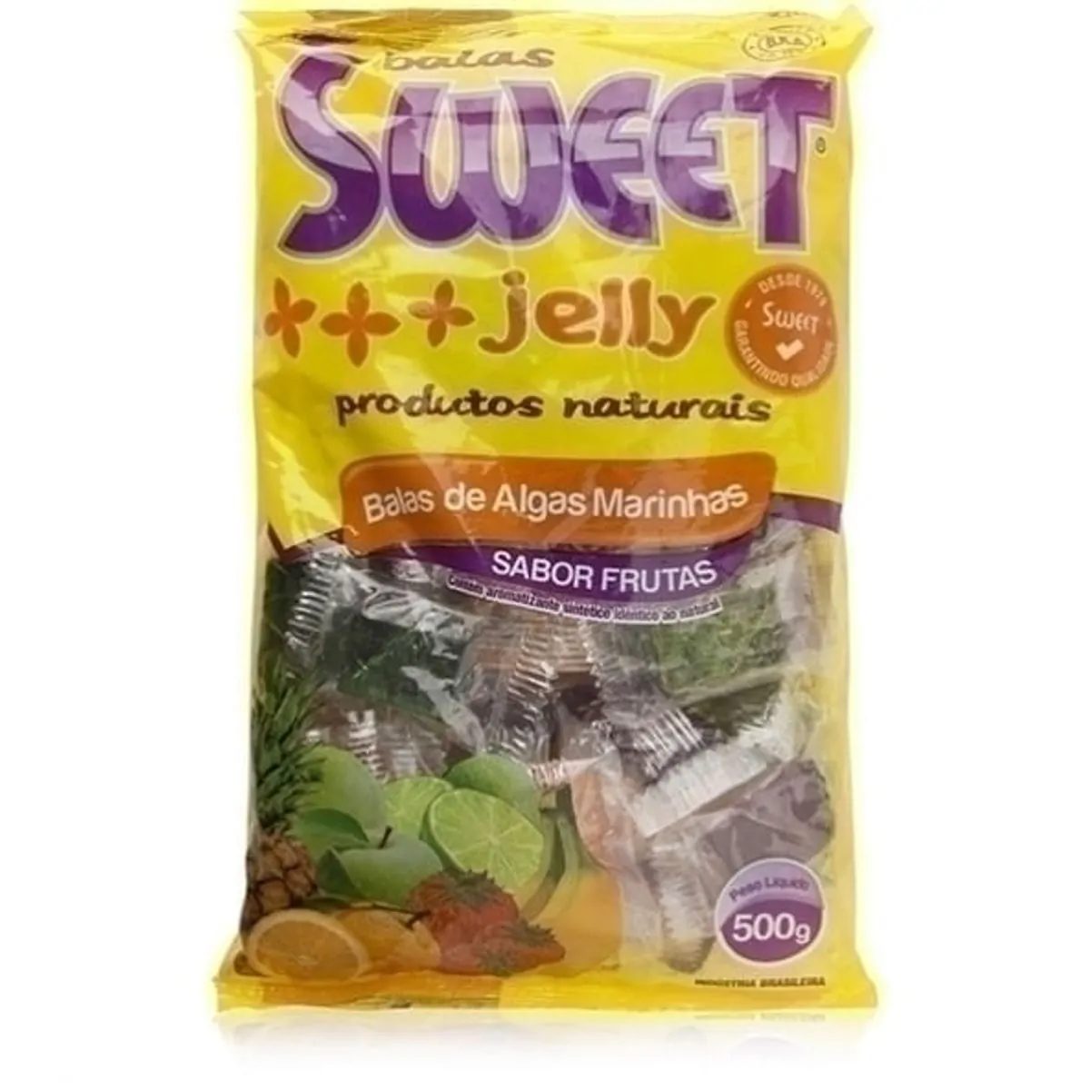 Bala de Alga Marinha Sabor Fruta tipo Gelatina Sweet Jelly - 500 gramas