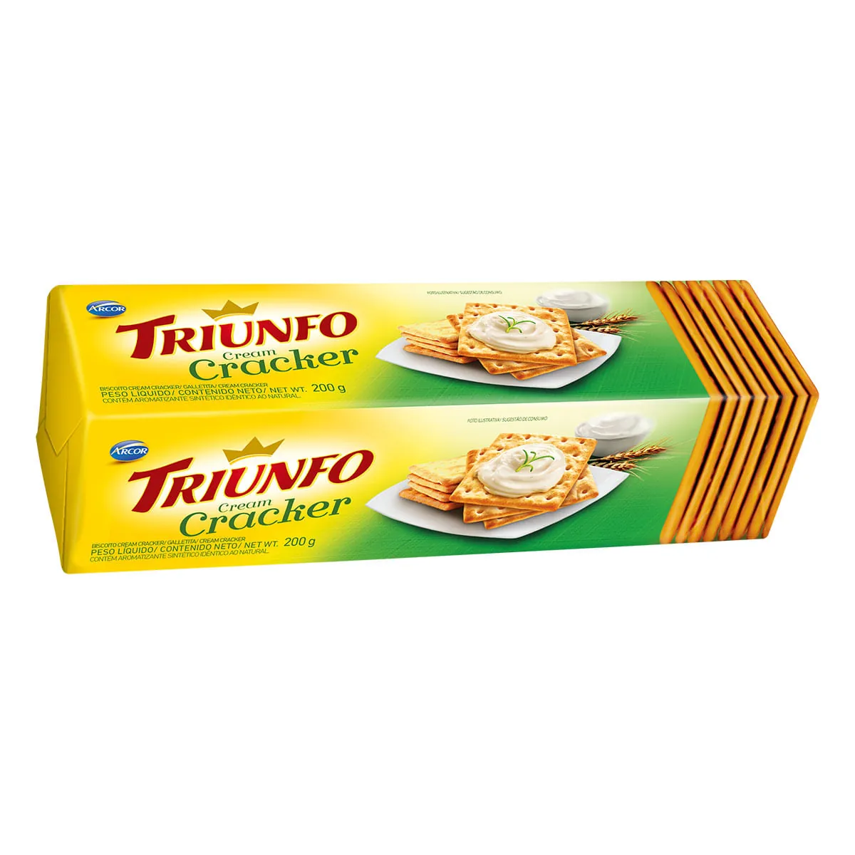 Biscoito Cream Cracker Arcor Triunfo Pacote 200g