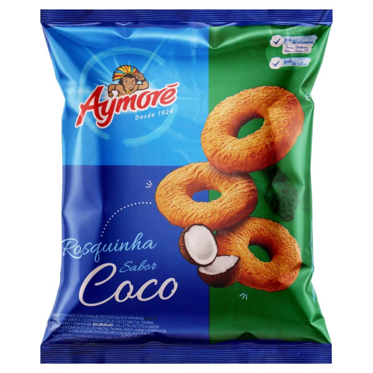 Biscoito Rosquinha Coco Aymoré Pacote 400g