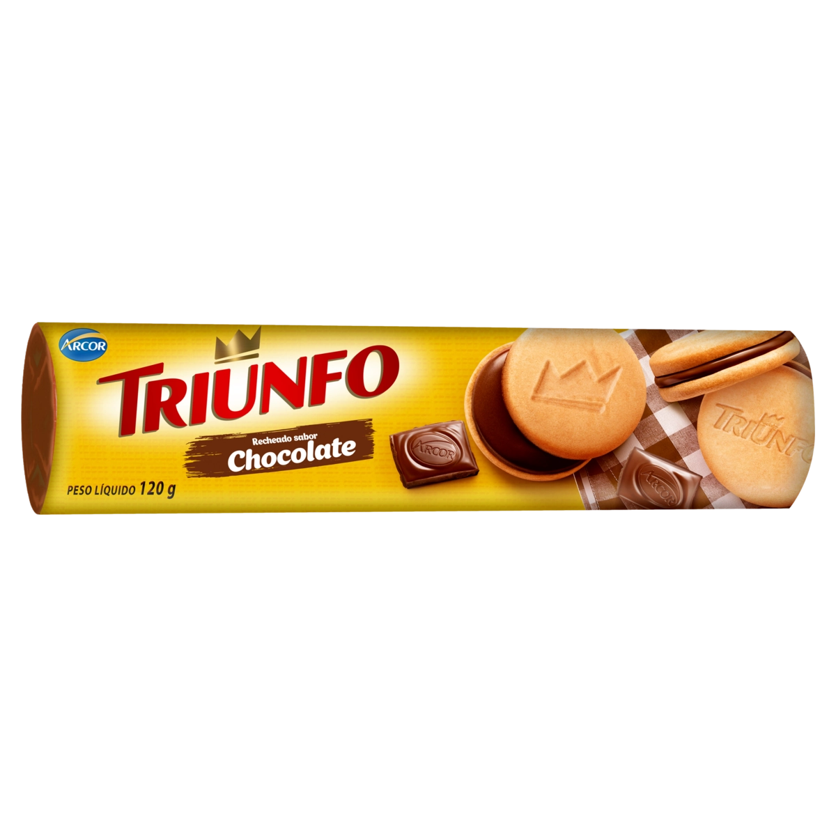 Biscoito Baunilha Recheio Chocolate Triunfo Pacote 120g