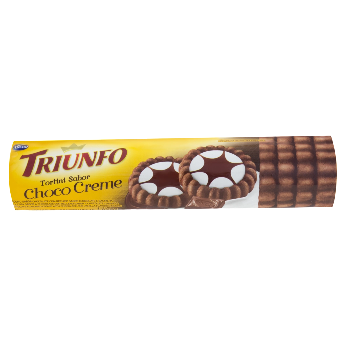 Biscoito Tortini Choco Creme Triunfo Pacote 140g