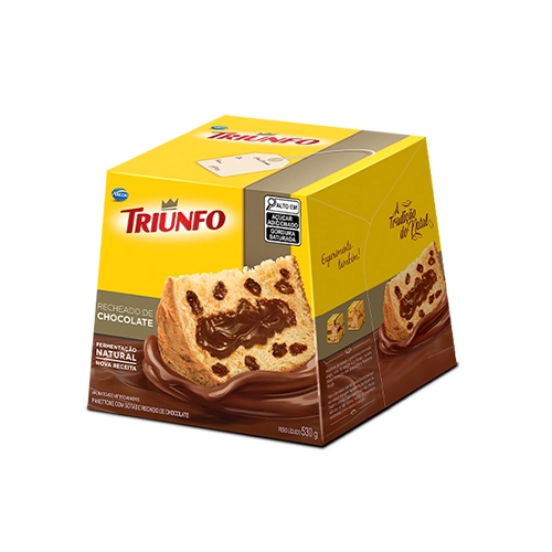Penettone Recheado Sabor Chocolate TRIUNFO Caixa 530g