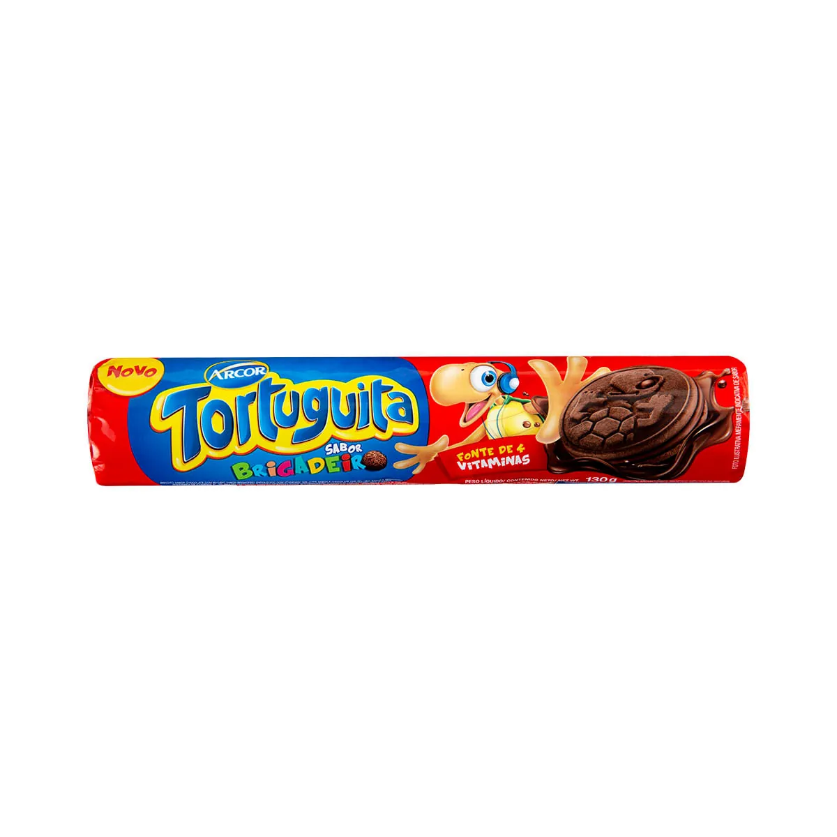 Biscoito Recheado de Brigadeiro Tortuguita 130g